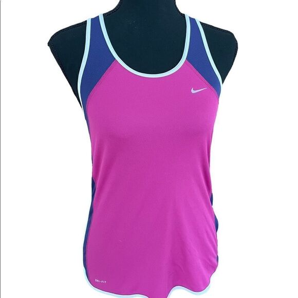 NIKE DriFit Racerback pink/purple tank, size S - Picture 1 of 6